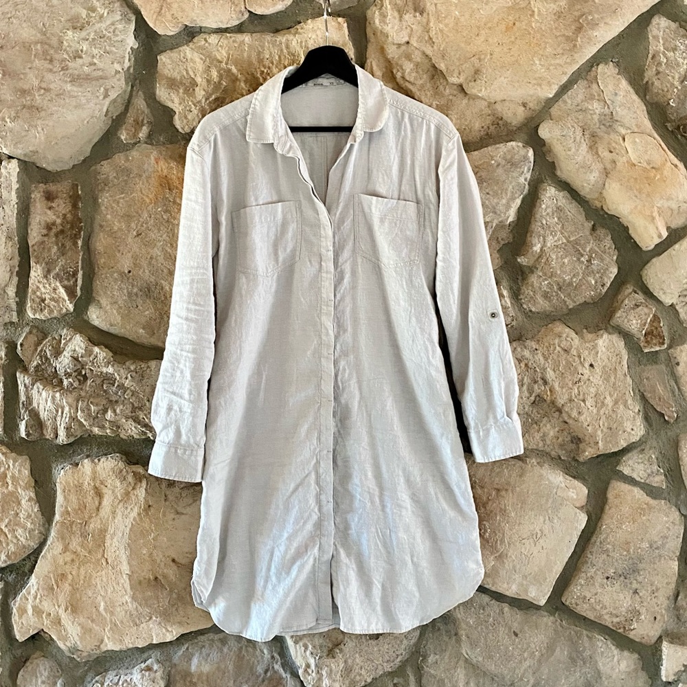 prAna: Silver/Gray Women’s Shirt Dress